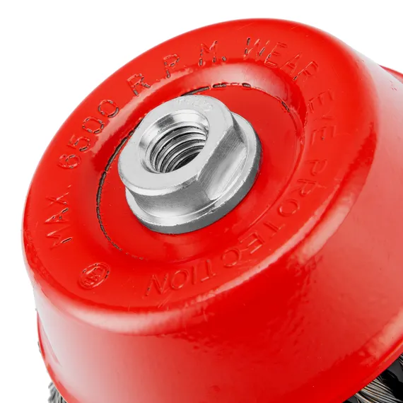 Щетка для УШМ, 125 мм, М14, "чашка", двухрядная, крученая проволока 0.5 мм Matrix