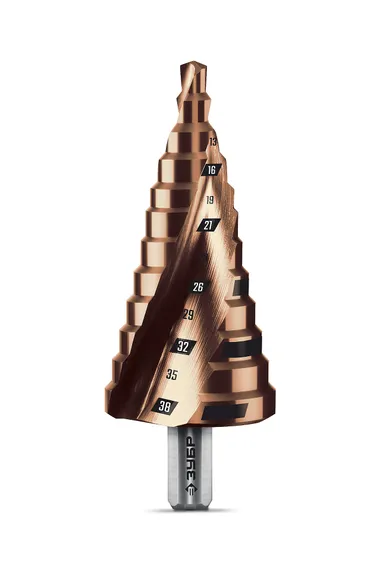 ЗУБР КОБАЛЬТ 6-38мм, 12 ступеней, винтовая проточка, сверло ступенчатое, ПРОФЕССИОНАЛ (29674-6-38-12)