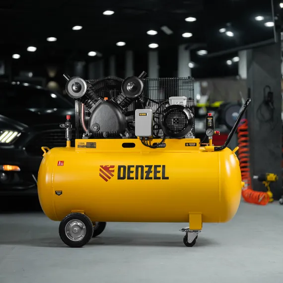 Компрессор воздушный рем. привод BCV 4000-T/200, 4,0 кВт, 200 литров, 690 л/мин Denzel