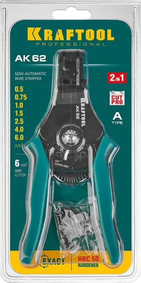 KRAFTOOL АК-62, 0.5 - 6 мм2, полуавтоматический стриппер (22681)