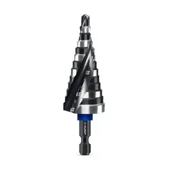 ЗУБР BLACK FORCE 6-30мм, 13 ступеней, винтовая проточка, сверло ступенчатое, ПРОФЕССИОНАЛ (29671-6-30-13)