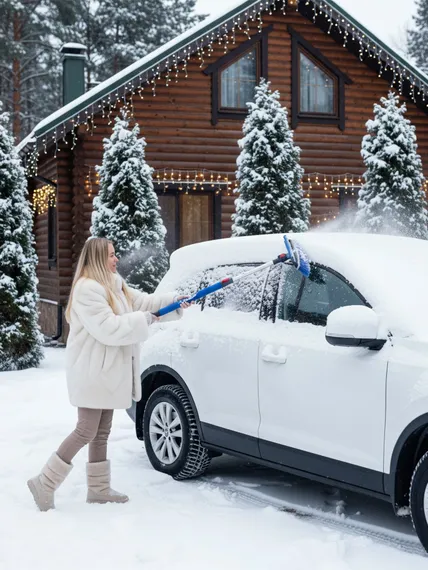 ЗУБР телескопическая щётка с поворотной головой и водосгоном от снега автомобильная, 940-1310 мм, Профессионал (61063)