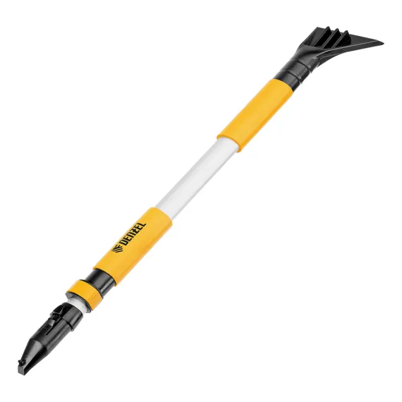 Щетка-сметка со скребком, телескоп, поворотная голова, 750-1120 мм Denzel