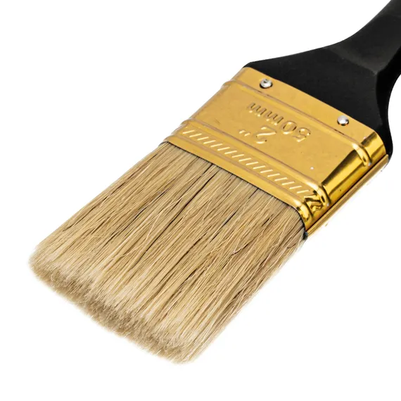 Кисть плоская "Профи" 2", натуральная щетина, пластмассовая ручка MTX