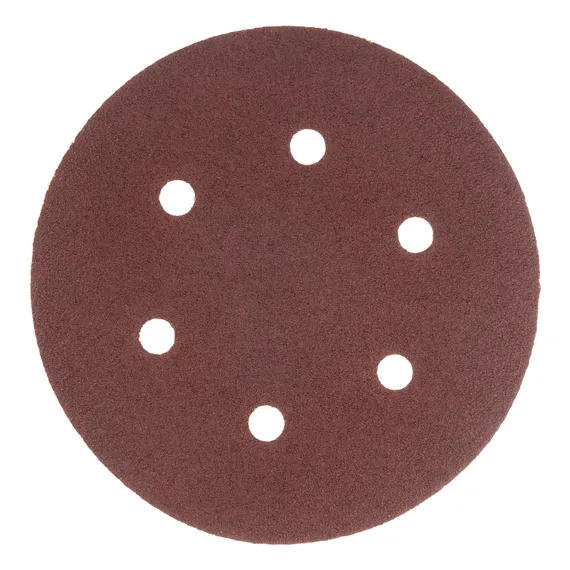 Круг абразивный на ворсовой подложке под "липучку", перфорированный, P 40, 150 мм, 5 шт Matrix