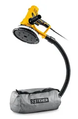 STEHER d180 мм, 900 Вт, подсветка, шлифовальная машина для стен (DWH-900)