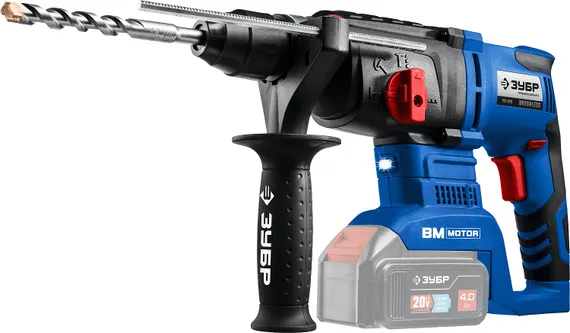 Перфоратор аккумуляторный бесщеточный, ЗУБР Т7, 20 В, 26 мм, без АКБ, Профессионал (PB-260)