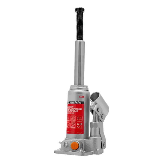 Домкрат гидравлический бутылочный, 2 т, h подъема 158-308 мм Matrix