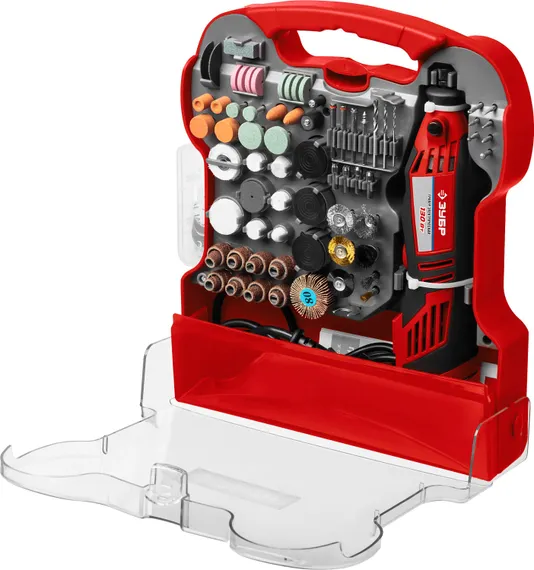 Электрический гравер с набором насадок, ЗУБР, 172 предмета, 130 Вт, (ЗГ-130ЭК H172)