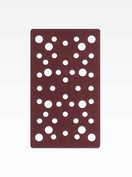 STEHER BPS-813-S 81х133 мм, Р80, шлифовальный лист на липучке, 46 отв., 5 шт. (35687-080)