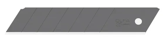 OLFA 25 мм, 20 шт, в пластиковом кейсе + блистер, черные сегментированные лезвия, особо острые, EXCEL BLACK (OL-HBB-20)