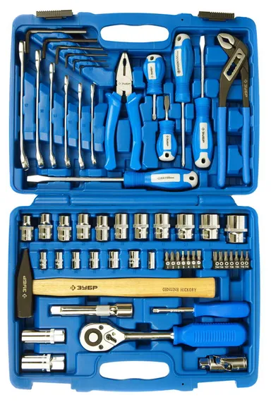 ЗУБР Универсал-58 набор инструмента универсальный 58 предм. Серия Профессионал.