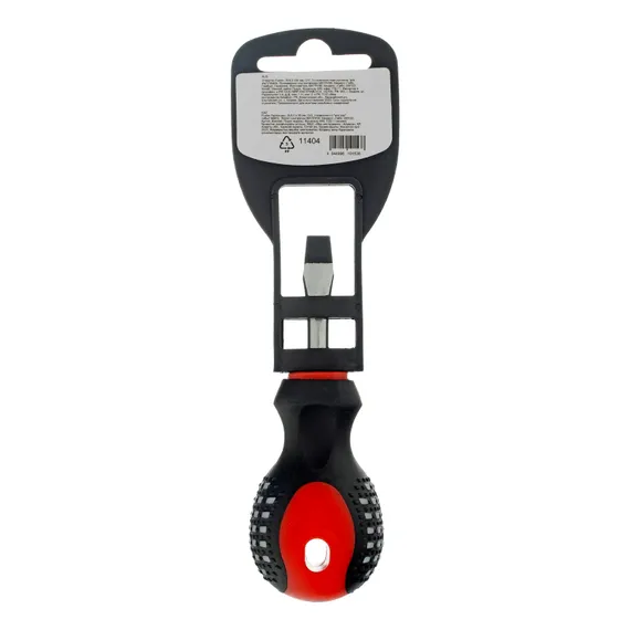 Отвертка Fusion, SL6 х 38 мм, CrV, трехкомпонентная рукоятка "Anti slip" Matrix