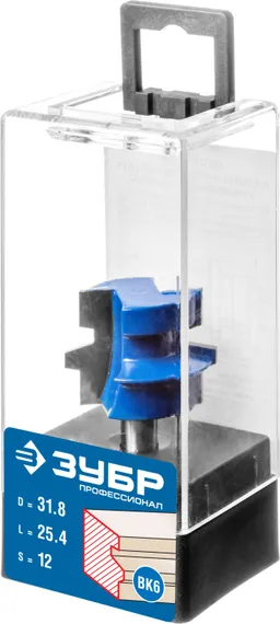 ЗУБР 31.8 x 25,4 мм, хвостовик 8 мм, фреза комбинированная универсальная, Профессионал (28729-31.8)