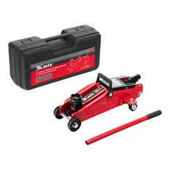 Домкрат гидравлический подкатной, 2 т, 140-340 мм, в пласт. кейсе MTX