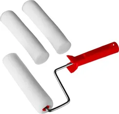 MIRAX ПОРОЛОН, 40 х 180 мм, бюгель 6 мм, 3 шубки + ручка, для водорастворимых ЛКМ, малярный валик в наборе (0364-18)