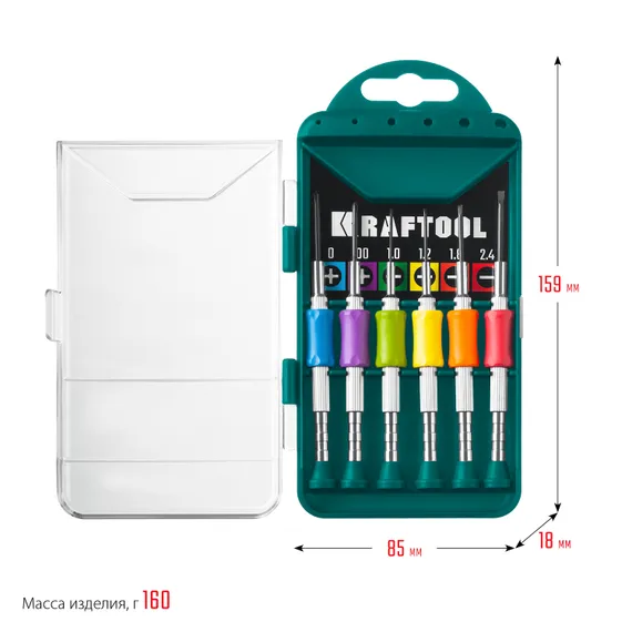 KRAFTOOL Precision-6, 6 предм., отвертка для точных работ (25679)