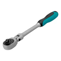 Ключ-трещотка шарнирный 1/4", СrV, 72 зуба, с быстрым сбросом, матовый хром Stels