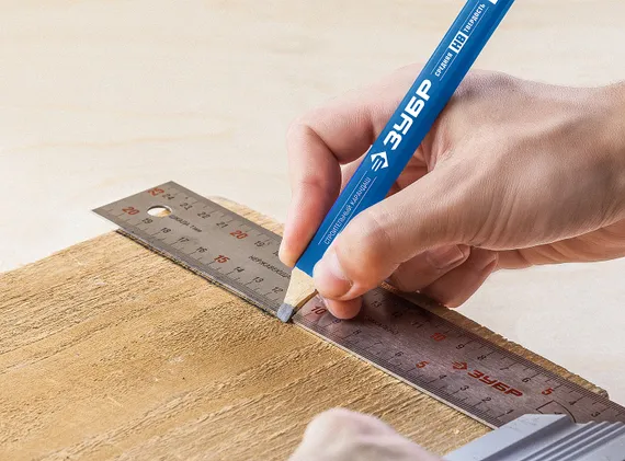 ЗУБР КСП 180 мм, HB, строительный карандаш плотника, Профессионал (4-06305-18)