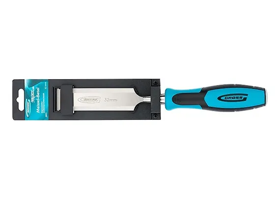 Долото-стамеска Piranha, 32 мм, двухкомпонентная эргономичная рукоятка Gross