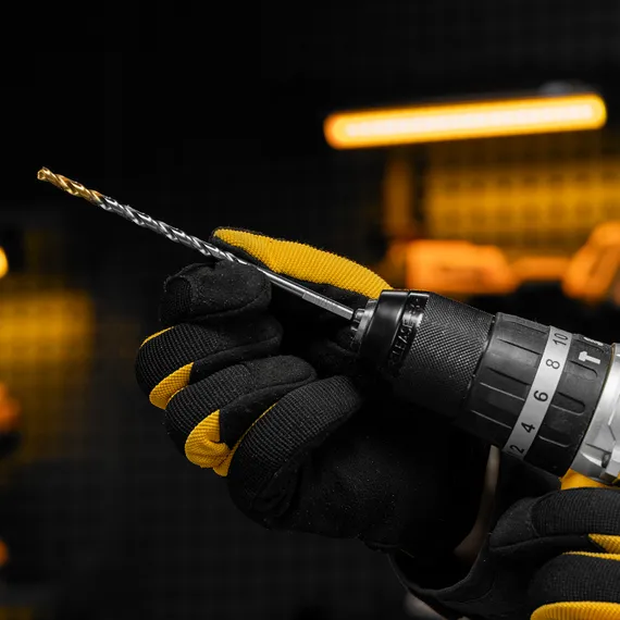 Сверло спиральное по металлу 5 х 132 мм, Р6М5, Golden Tip, удлиненное Denzel