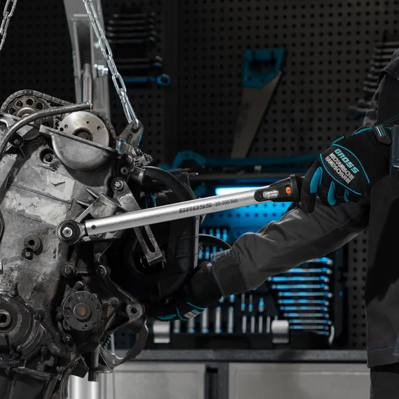 Ключ динамометрический, 20-200 Нм, 1/2", CrV Gross