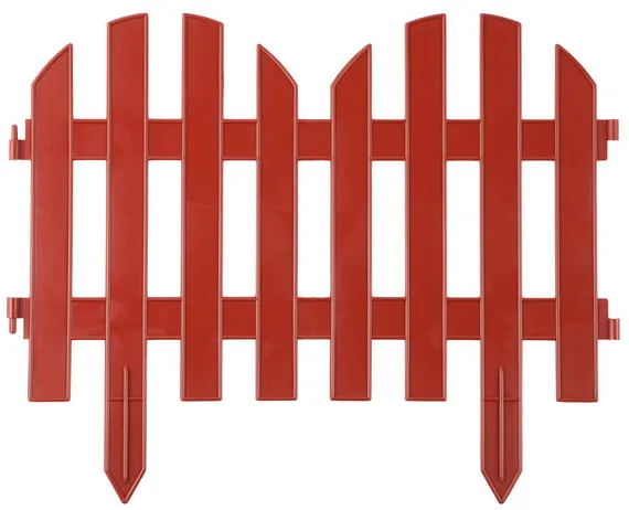 GRINDA Палисадник, 28 х 300 см, терракот, 7 секций, декоративный забор (422205-T)