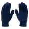 Перчатки трикотажные, акрил, двойные, синий, двойная манжета Сибртех