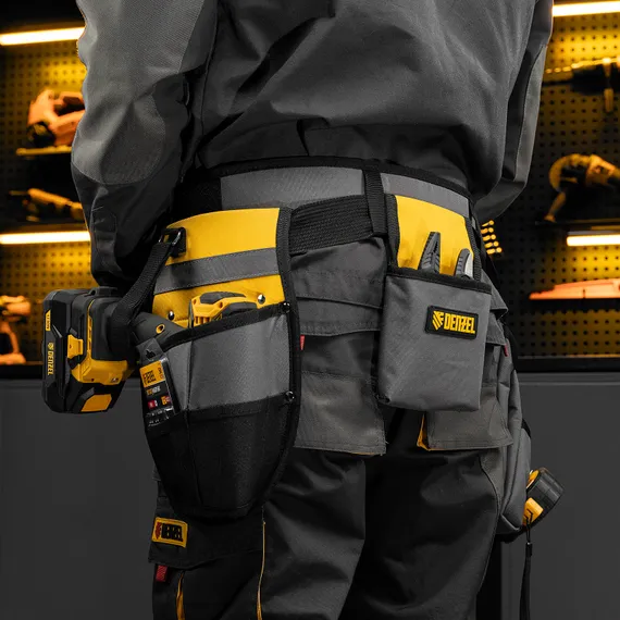 Пояс монтажника, сумки поясные, кобура для шуруповерта Denzel