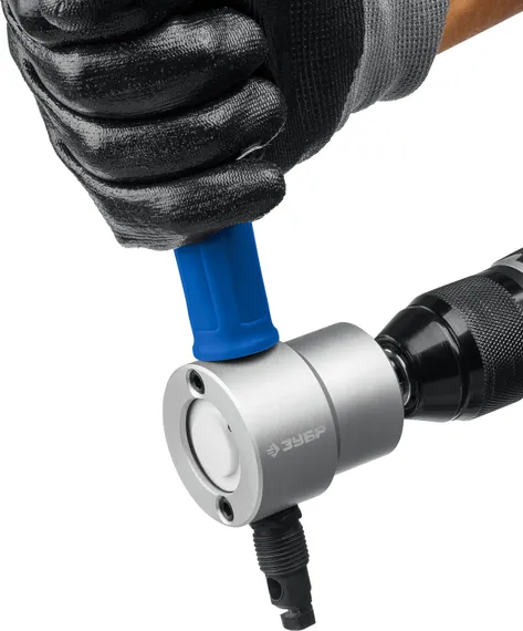 ЗУБР Сверчок, набор в кейсе, насадка-ножницы для реза листового металла, Профессионал (23294)