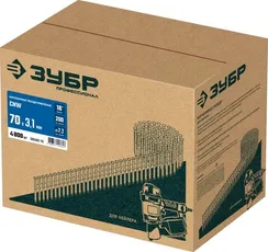 ЗУБР CNW 70 х 3.1 мм, барабанные гвозди рифленые, 4800 шт (305382-70)