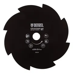 Диск для триммера, 230 х 25.4 мм, толщина 1.6 мм, 8 лезвий Denzel