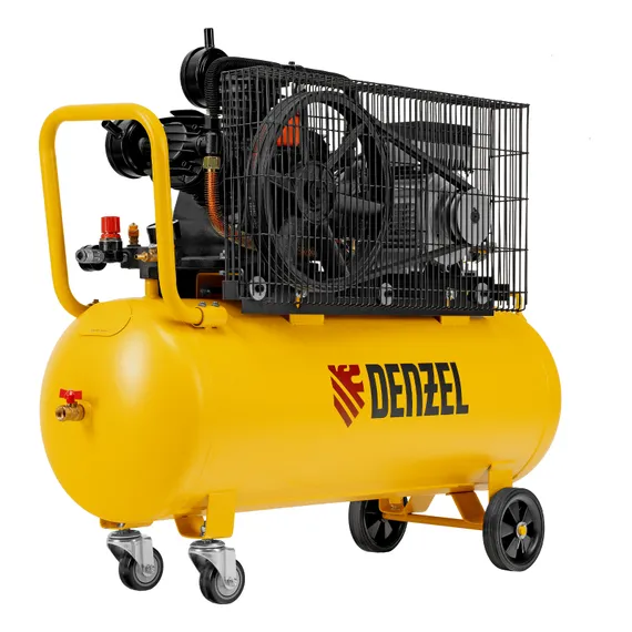 Компрессор воздушный инверторный рем. привод BIW3000/100, 3,0 кВт, 100 литров, 535 л/мин Denzel