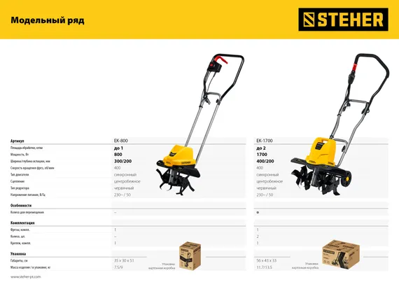 Культиватор электрический STEHER 800 Вт (EK-800)