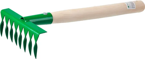 РОСТОК 160 x 62 x 405 мм, 8 витых зубцов, садовые грабельки (39613)
