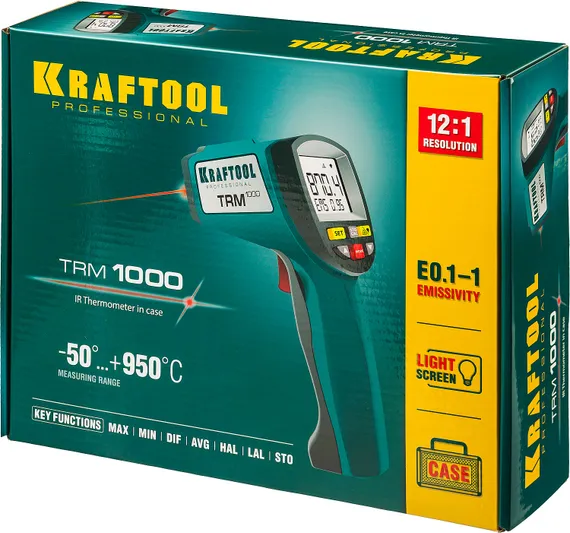 KRAFTOOL TRM-1000, -50° +950°С, пирометр инфракрасный (45703-950)