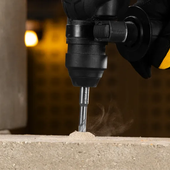 Бур по бетону, цельная крестовая пластина, 8x115 мм, SDS PLUS Denzel