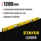 STAYER LEADER, 1200 мм, усиленный профиль, уровень с поворотным глазком (3466-120)