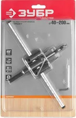 ЗУБР d 40-200 мм, глубина реза 30 мм, регулируемое сверло по дереву (29440-200)