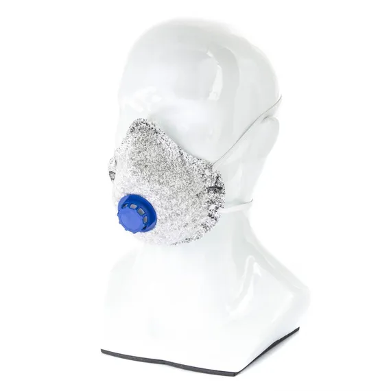 Полумаска фильтрующая (респиратор) c угольным слоем, с клапаном выдоха, FFP1, 10 шт Сибртех