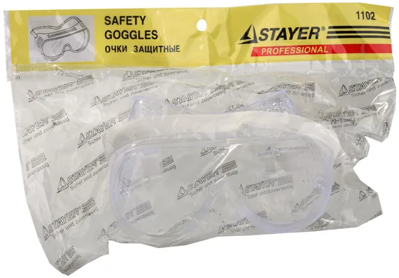 STAYER MASTER защитные очки закрытые, прозрачные, оптический класс 1, PROFESSIONAL (1102)