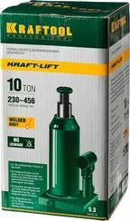 KRAFTOOL KRAFT-LIFT, 10 т, 230 - 460 мм, бутылочный гидравлический домкрат (43462-10)
