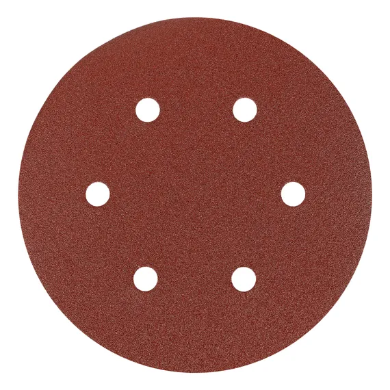 Круг абразивный на ворсовой подложке под "липучку", перфорированный, P 150, 150 мм, 5 шт Matrix