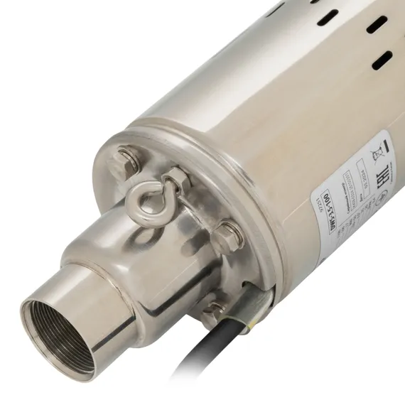 Скважинный насос DWS-3,5-100, винтовой, диаметр 3,5", 800 Вт, 1700 л/ч, напор 100 м Denzel