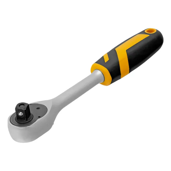 Ключ-трещотка 1/2", 90 зубьев, с быстрым сбросом, CrV Denzel