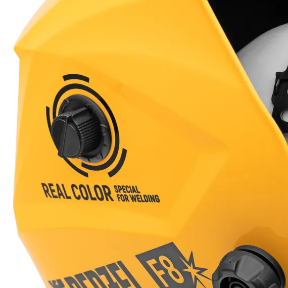 Щиток защитный лицевой (маска сварщика) F8, см. окно 100х50, Real Color, DIN4/5-8/9-13// Denzel