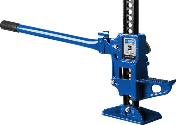 ЗУБР Хай-джек, 3 т, 125 - 1050 мм, реечный механический домкрат, Профессионал (43045-3-110)