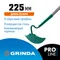 GRINDA PH-225 ALU, 225 х 80 х 1465 мм, D-образный профиль, углеродистая сталь, антикор. покрытие, алюминиевый черенок, мотыга, PROLine (39599)