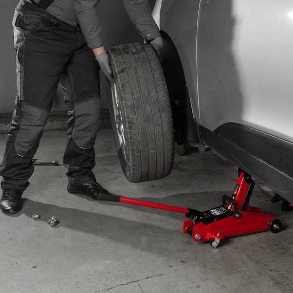 Домкрат гидравлический подкатной, 2 т, 140-340 мм MTX