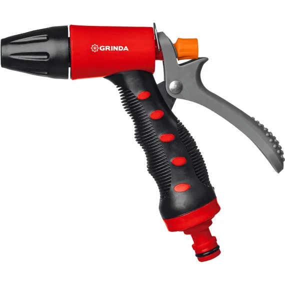 GRINDA T-R, плавная регулировка, курок сзади, пластиковый с TPR, поливочный пистолет (8-427186)